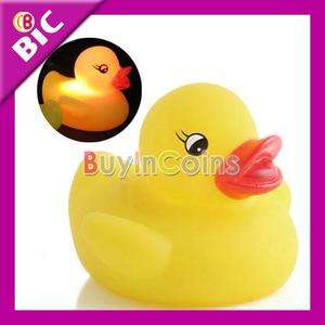 Baby Bath Toy Yellow Color Changing Duck LED Lamp Light  