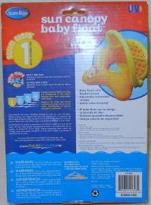 Sun Canopy Baby Float UV 9 24 Mos Swim Steps 1 Yellow  