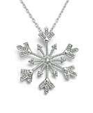    Sterling Silver Diamond Accent Snowflake Pendant customer 