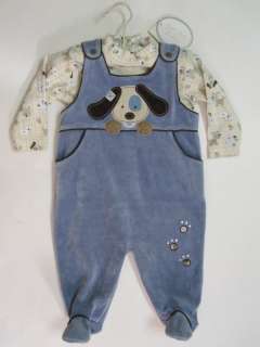 Koala Baby Boutique Clothing Infant Boy Outfit Velour 2 Pc Set Onesie 
