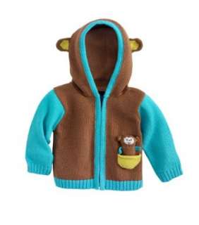    Fair Indigo Joobles Mel the Monkey Baby Organic Cardigan Clothing