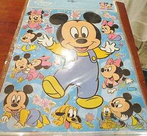 NEW 20 BABY MINNIE MICKEY MOUSE STICKERS PARTY SHOWER SUPPLIES  
