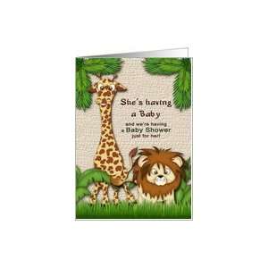  BABY SHOWER INVITATION   ANIMAL KINGDOM Card Health 