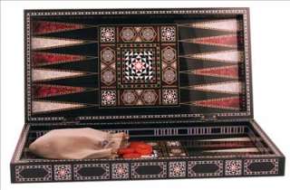 YENIGUN TURKISH Backgammon Board Set TAVLA HIM with pieces & dice