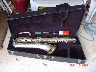 Vintage Conn Baritone Saxophone US Navy 1917 Wonder  
