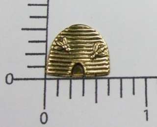 35491 6 Pc. Antique Gold Bee Hive Jewelry Finding  
