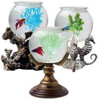 Tom Aquarium Betta Treasures Bowl W/LED Lighting  