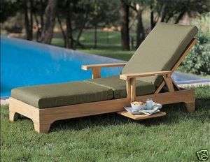  Grade A Teak Outdoor Garden Patio Steamer Chaise Sun Lounger Furniture