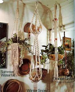 MACRAME BOUTIQUE~Vtg Pattern Book~Bird Cages to Hangers  