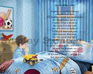   For Nephew Personalized Poem Birthday Or Christmas Gift Bedtime Prayer