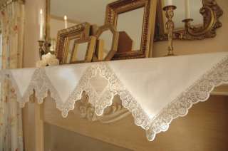 PRELUDE Mantle Scarf 89 Heritage Lace White Doily  