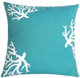 18 TURQUOISE CORAL throw pillow cover  