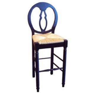 30 Round Keyback Bar Stool   Black.Opens in a new window
