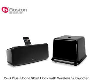 BOSTON ACOUSTICS IDS3 Plus iPhone/iPod Dock with Powered Wireless Sub 