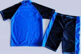 Blue Boys Rash Guard Swim Surf Shirt UV Protect 50+  