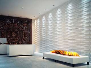 3D Glue on Wall Panel Plant Fiber Material Bricks Design  