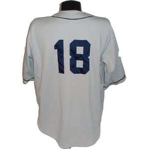  18 Notre Dame Grey Throwback Game Used Baseball Jersey 
