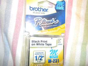 BROTHER LABEL P TOUCH 1/2 M TAPE SINGLE PK BLK ON GOLD  
