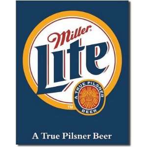   Lite A True Pilsner Beer Logo Retro Vintage Tin Sign