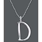 Unwritten Sterling Silver Necklace, Letter D Pendant