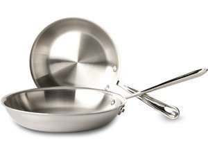 All Clad 2 pc. Stainless Fry Pan Set 8950 011644895044  