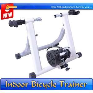   Adjustment White Mag Bicycle Trainer Stand Indoor Kinetic Stationary