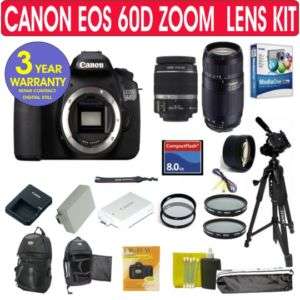 Canon EOS 60D Digital SLR Camera + Zoom Lens Kit 678881649405  