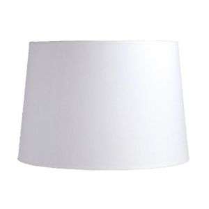   16 in. Wide Drum Shaped Lamp Shade, White, Linen Fabric, Laura Ashley