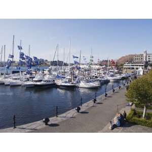 Boats on James Bay Inner Harbour, Victoria, Vancouver Island, British 