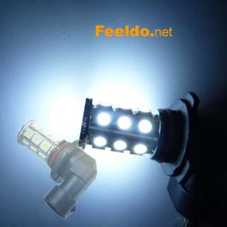 2pcs White Car 9005 5050 SMD 27 LED Bulb Fog Beam Light Lamp(#2109 