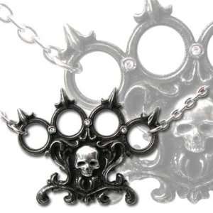    Lisbeths Kiss Gothic Brass Knuckles Necklace