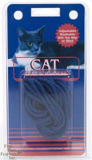 Adjustable Cat Harness & Leash / Lead (Blue, 4 ft.)  