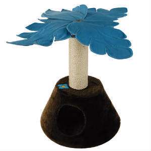 BROWN & TURQUOISE CAT TREE OASIS SISAL SCRATCH W/ PERCH  