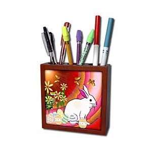  Bunny Art Design   Easter Bunny   Tile Pen Holders 5 inch tile pen 