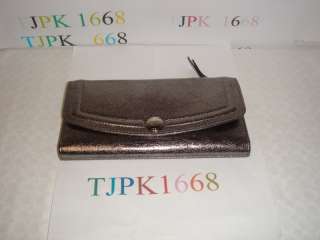   PEWTER LEATHER BROOKE SOHO HANDBAG F17165 +CHECKBOOK WALLET # F 46240