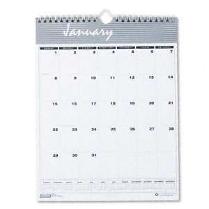  One Month Per Page Wirebound Monthly Wall Calendar, 8 1/2 