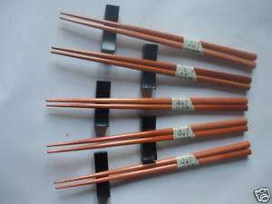 Rosewood Chopsticks, Chopsticks, 5 Pair Set with Stands  