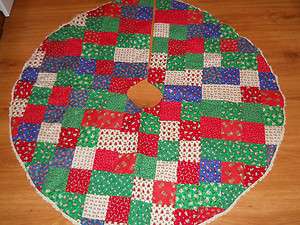 Handcrafted Patchwork Christmas Tree Skirt 58  