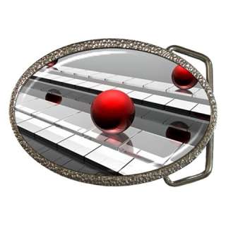 Chrome Red Ball Fantasy Belt Buckle  