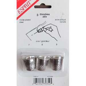  Esprit Pack of 3 THIMBLES Nickel Plated Steel SIZES 7, 8 