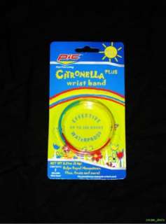 Lot Of 12 Citronella Wrist Bands Mosquito Repellent Outdoor Summer NEW 