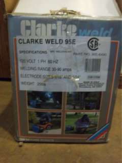 Clarke 120V stick / Arc welder 95E 30 90 amps in box made in Italy NO 