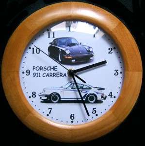 Porsche 911 Carrera Classic Car Wooden Wall Clock  