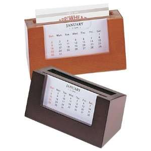  perpetual calendar with card holder   rosewood