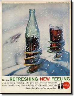 1961 Coca Cola   The Refreshing New Feeling   Print Ad  