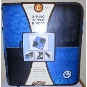  Case it Zipper Binder (D 250)   Blue