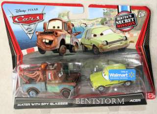 Disney CARS 2 Tow Mater with Spy Glasses Truck & Acer Pacer diecast 