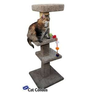  3 Tier Cat Scratching Perch with Sisal Rope   Brown Pet 