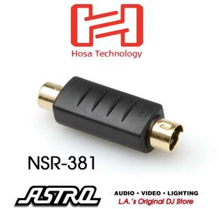 Hosa NSR 381 S Video Adaptor Composite Video (RCA) to S Video  