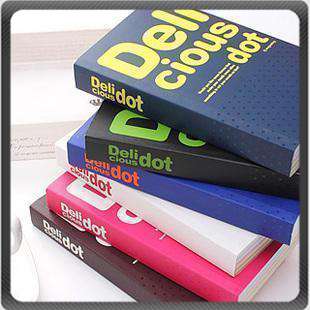 Deli Cious Dot Super Thick Blank Writing Notebook  